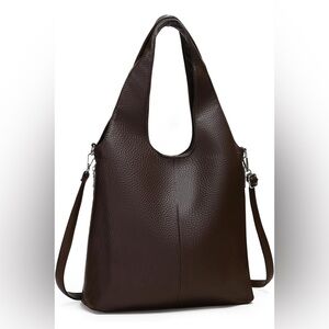 Retro Elegant Brown large slouchy hobo Tote Bag women’s purse nwt new